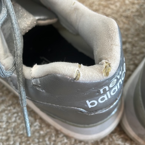 Women’s New Balance 515 Sparkly Silver Sneakers - Picture 6 of 6